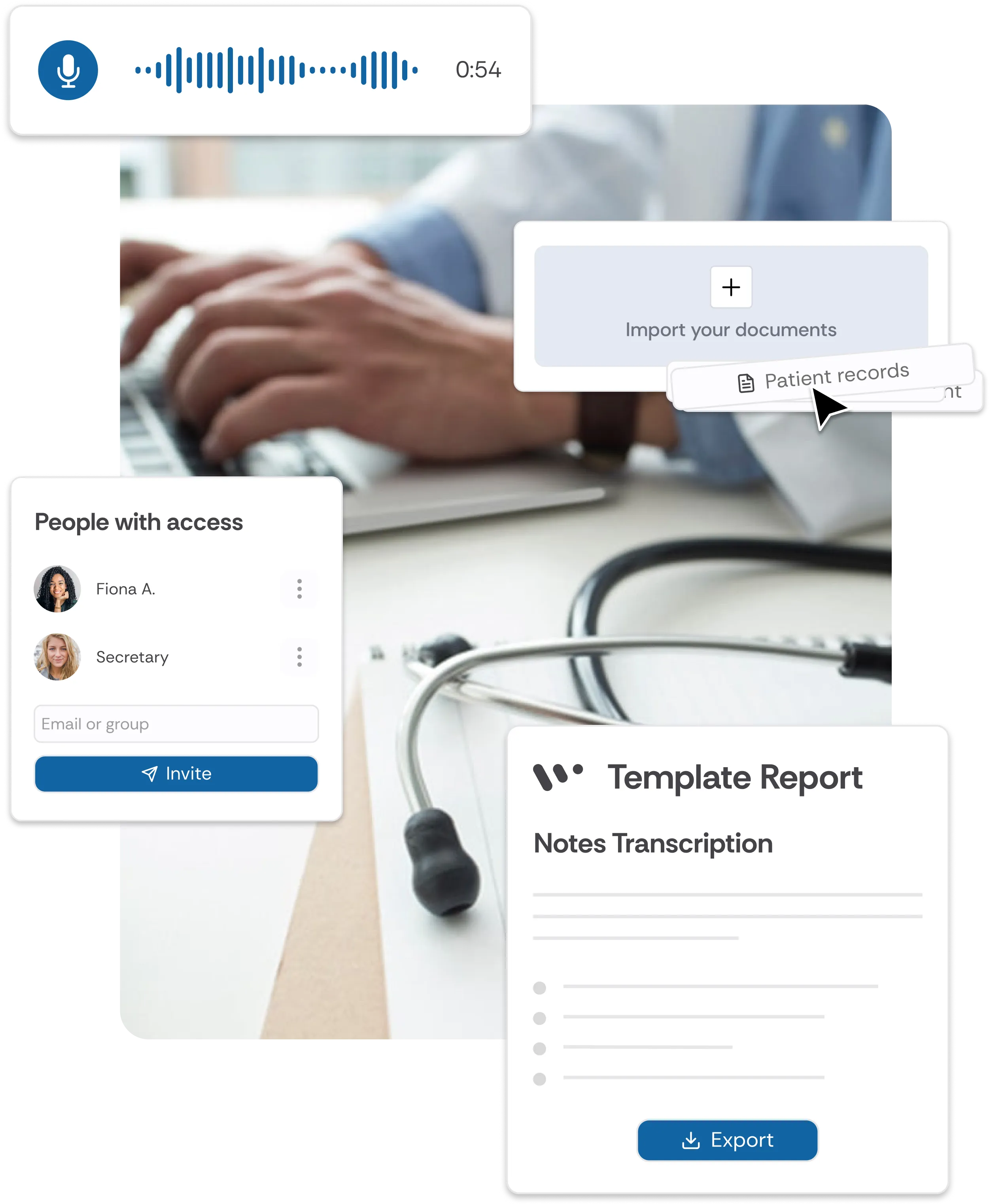 Medical workspace illustration