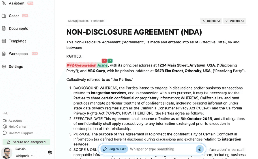 Application screenshot step 3